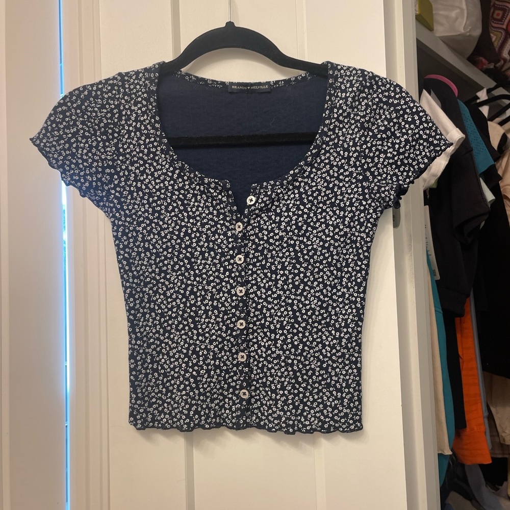 Brady Melville Blue Floral Top
